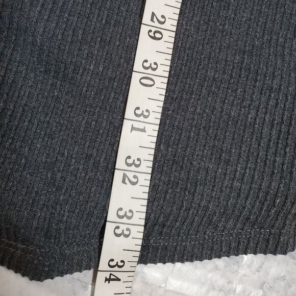NORDSTROM skater dress gray ribbed knit S - Picture 5 of 6